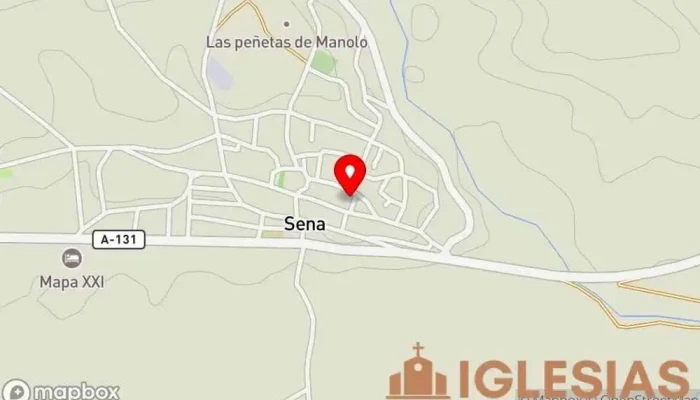 mapa de Iglesia Parroquial de Nuestra Señora de la Asunción Iglesia en Sena