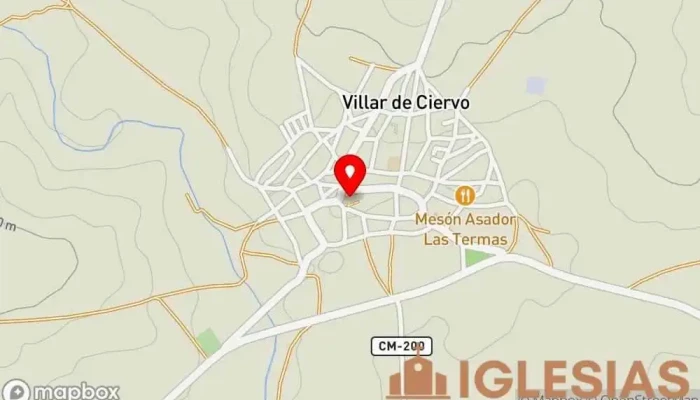 mapa de Iglesia parroquial de San Agustín Iglesia católica en Villar de Ciervo