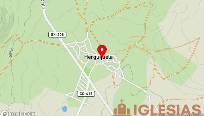 mapa de Iglesia Parroquial de San Bartolomé Apóstol Iglesia en Herguijuela