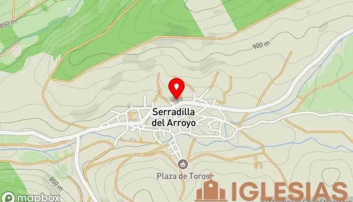 mapa de Iglesia Parroquial de San Lorenzo Iglesia católica en Serradilla del Arroyo