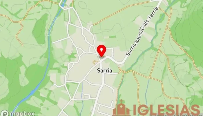 mapa de Iglesia parroquial de San Lorenzo Iglesia católica en Sarria
