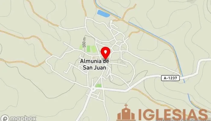 mapa de Iglesia Parroquial de San Pedro Apóstol Iglesia católica en Almunia de San Juan