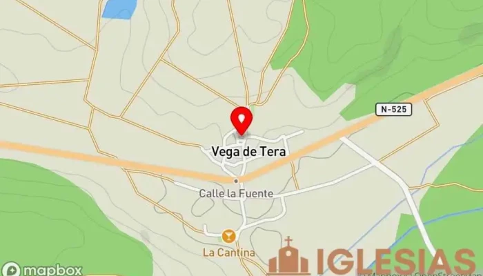 mapa de Iglesia Parroquial de San Pelayo Iglesia en Vega de Tera