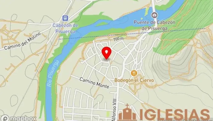 mapa de Iglesia Parroquial de Santa María la Mayor Iglesia en Cabezón de Pisuerga