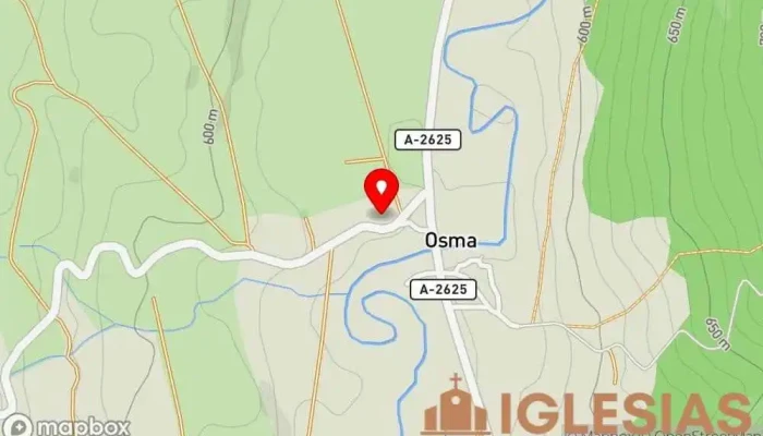 mapa de Iglesia Parroquial de Santa María Iglesia en Osma