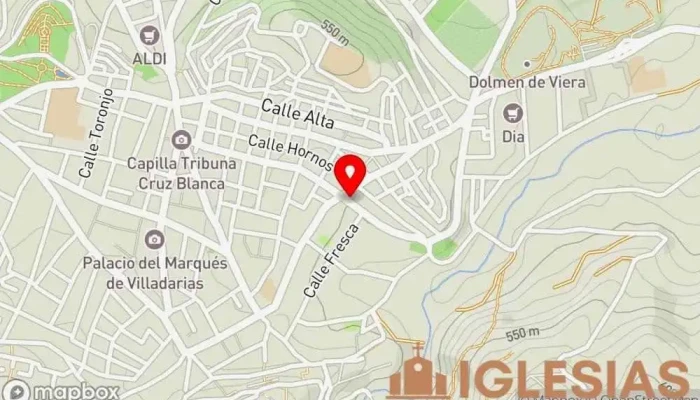 mapa de Iglesia Parroquial de Santiago Apóstol Iglesia católica en Antequera