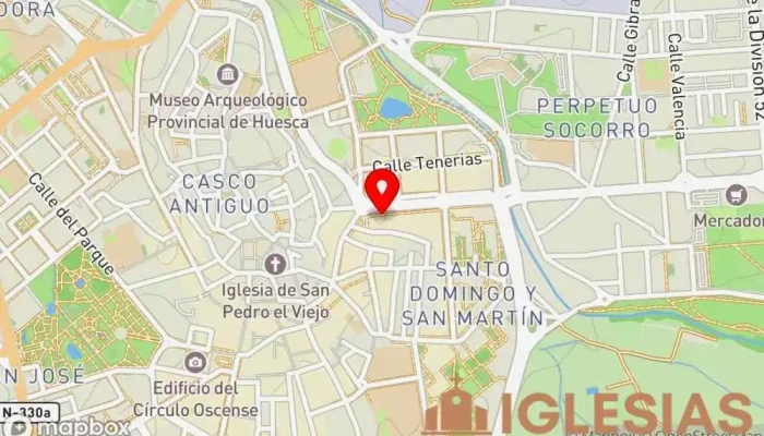 Iglesia Parroquial De Santo Domingo Y San Martin Mapa - Huesca