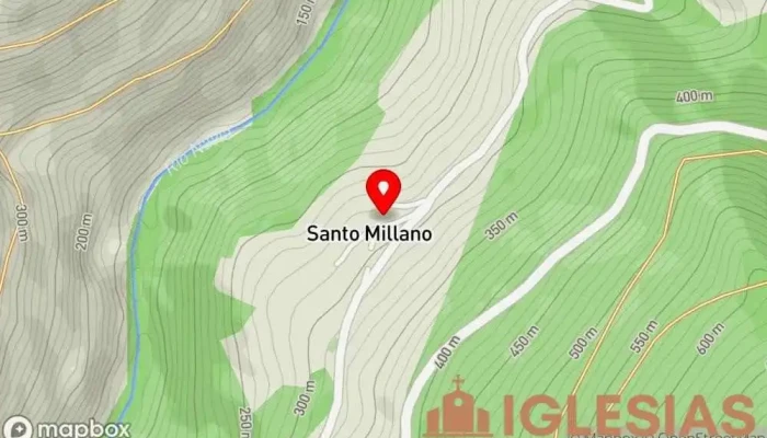 mapa de Iglesia parroquial de Santo Miyao o de la Virgen del Rosario (San Emiliano―Allande) Iglesia católica en San Emiliano