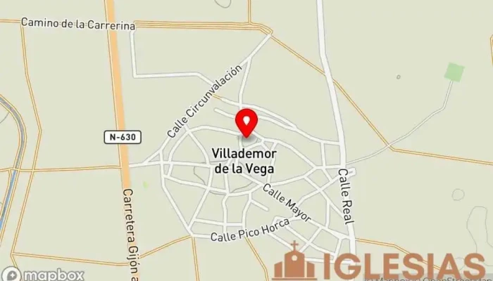 mapa de Iglesia Parroquial San Pedro Apostol. Iglesia en Villademor de la Vega