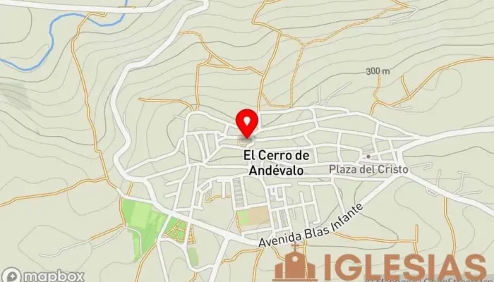 mapa de Iglesia Parroquial Santa María De Gracia Parroquia en El Cerro de Andévalo