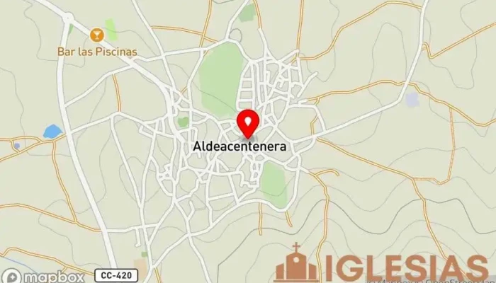 mapa de Iglesia San Bartolomé Apostol Iglesia en Aldeacentenera