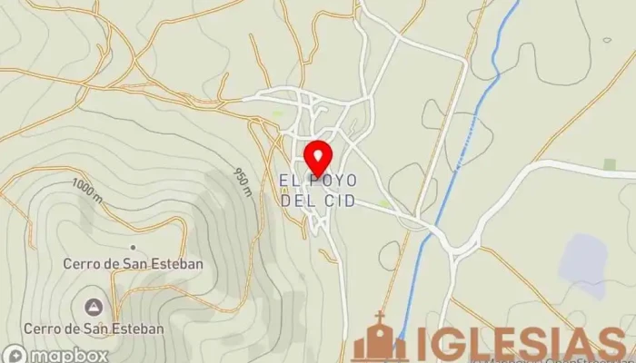 mapa de Iglesia San Juan Bautista, El Poyo del Cid Iglesia católica en El Poyo del Cid