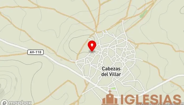 mapa de Iglesia San Juan Bautista Iglesia en Cabezas del Villar