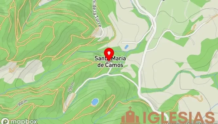 mapa de Iglesia Santa María de Camós Iglesia en Santa Maria de Camós