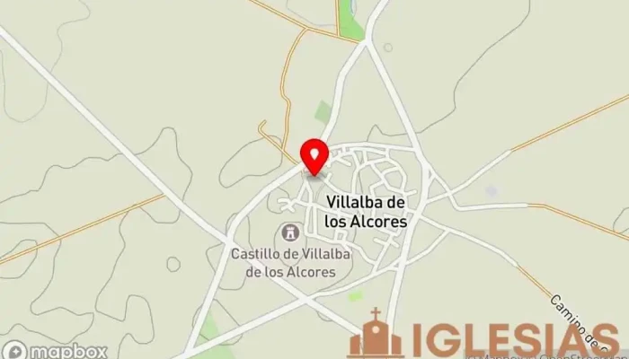 mapa de Iglesia Santiago Apóstol Escuela parroquial en Villalba de los Alcores