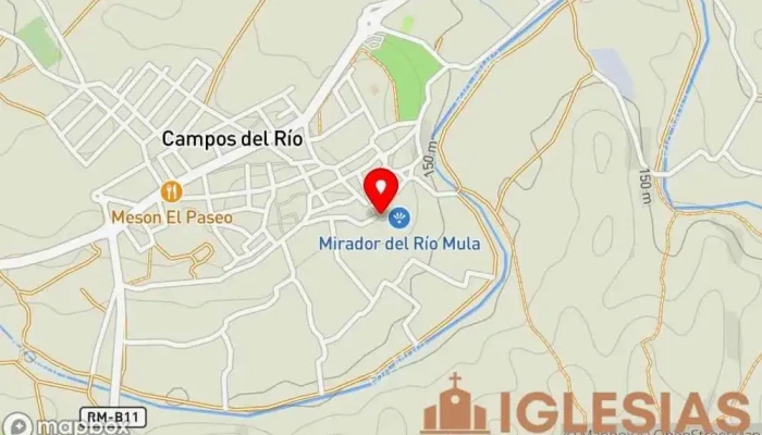 mapa de Iglesia Vieja Iglesia en Campos del Río