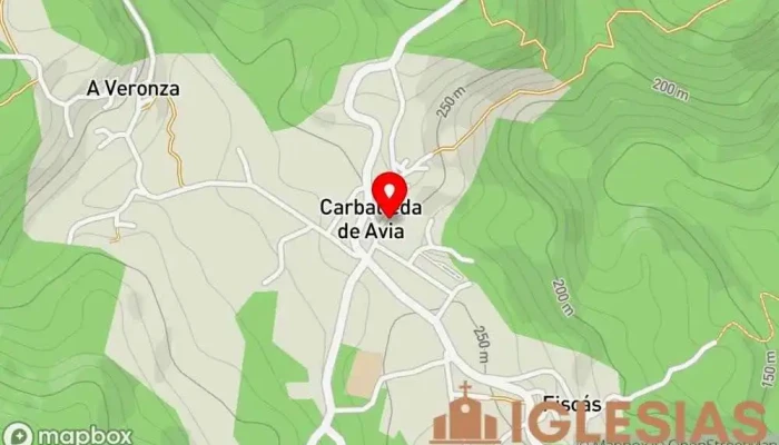 mapa de Igrexa de San Miguel de Carballeda de Avia Iglesia en Carballeda de Avia