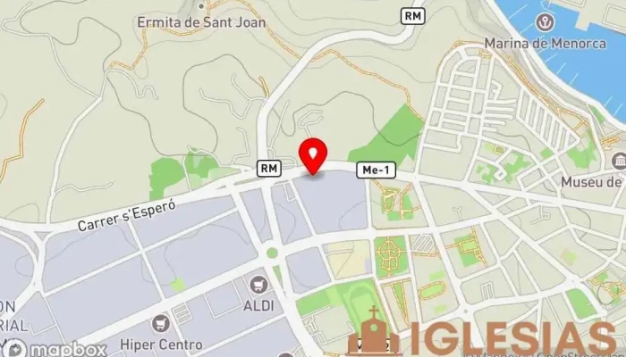 mapa de IPUE Mahón - Iglesia Pentecostal Unida en Europa Iglesia, Iglesia cristiana, Iglesia evangélica, Iglesia pentecostal, Lugar de culto en Mahón