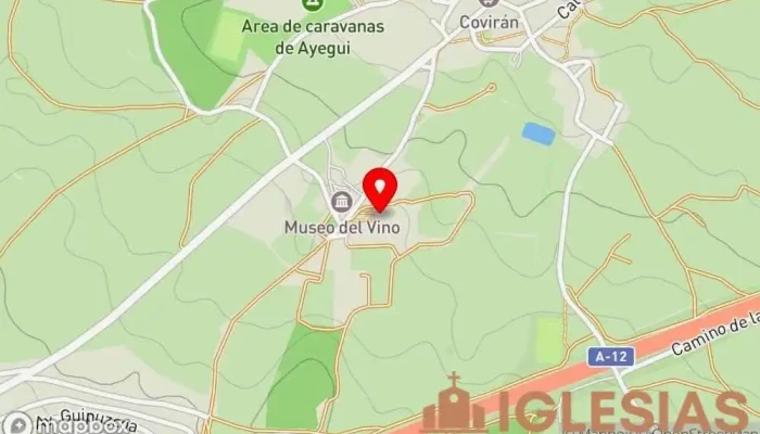 mapa de Iratxeko Andre Maria Erreginaren eliza Iglesia en Ayegui