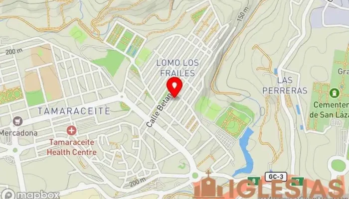 mapa de JESÚS ES LA PUERTA Iglesia cristiana en Las Palmas de Gran Canaria