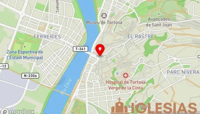 mapa de La Antorcha Profetica Ministerio Iglesia cristiana en Tortosa