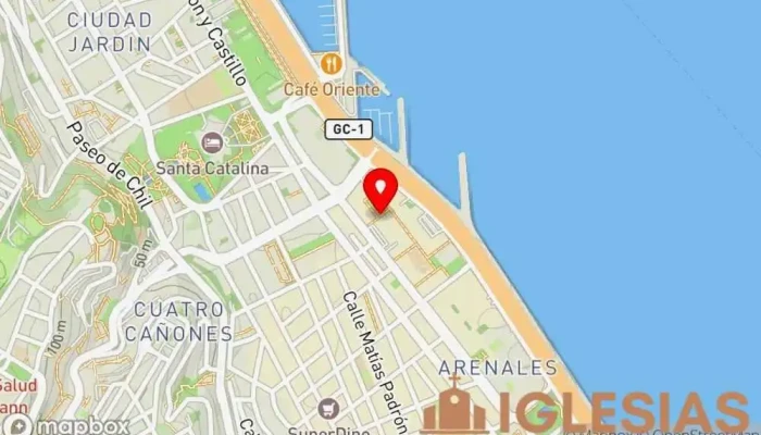 mapa de La Iglesia de Jesucristo de los Santos de los Últimos Días Iglesia cristiana, Iglesia de Jesucristo de los Santos de los Últimos Días, Organización religiosa en Las Palmas de Gran Canaria