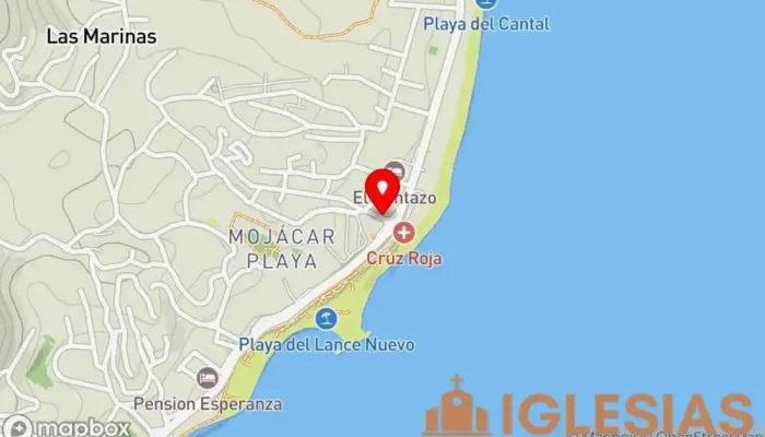 mapa de Living Water Church Mojacar Iglesia evangélica en Mojácar