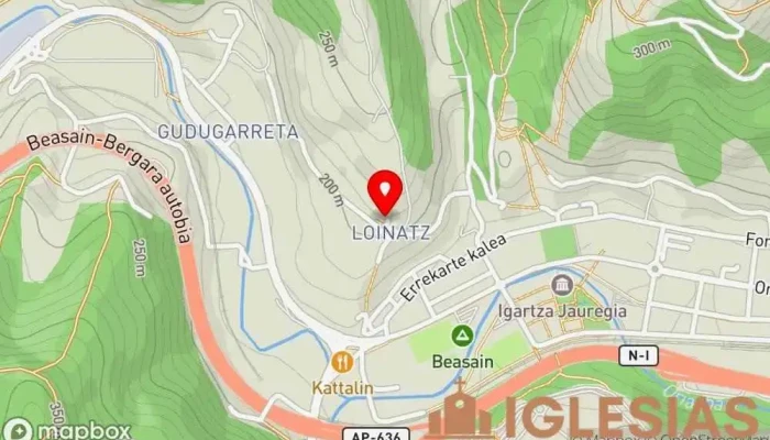 mapa de Loinazko Ama Capilla en Beasain