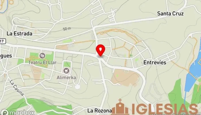 mapa de Los Campos  en Corvera de Asturias