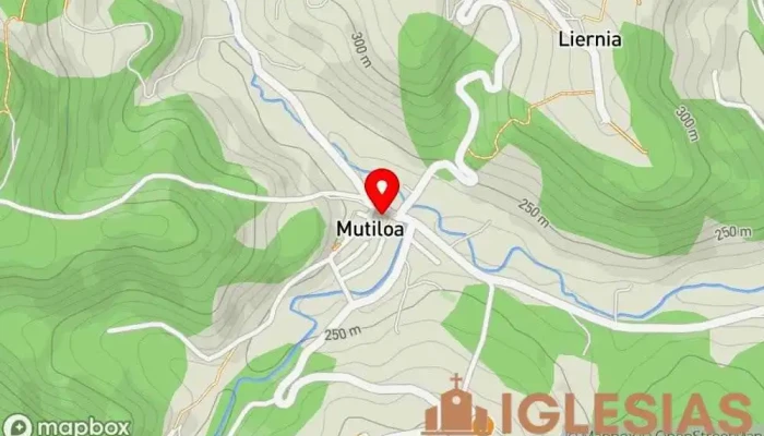 mapa de Mikel Deunaren Eliza/Iglesia De San Miguel Iglesia católica en Mutiloa