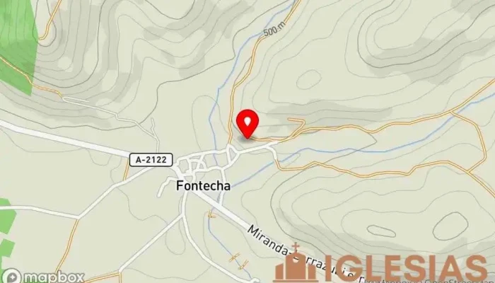 mapa de Nikolas Deunaren Eliza/Iglesia de San Nicolás Lugar de culto en Fontecha