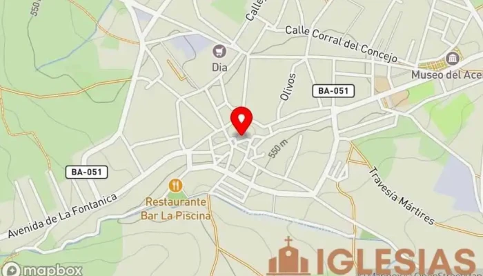 mapa de Nuestra Señora de la Consolación Iglesia en Monterrubio de la Serena