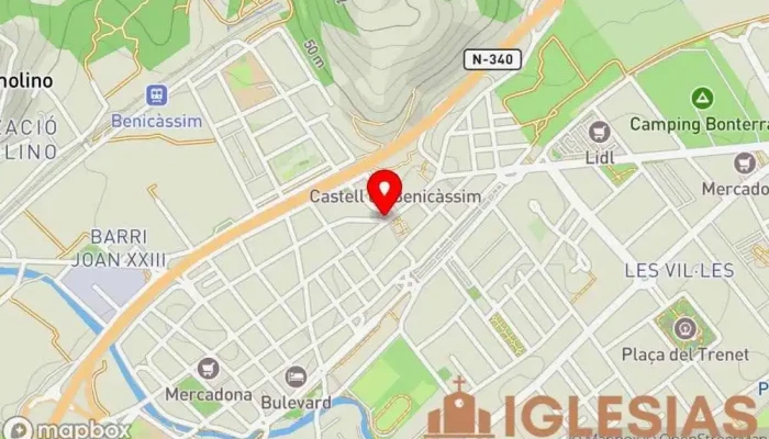 mapa de Nuevo Complejo Parroquial Iglesia en Benicàssim