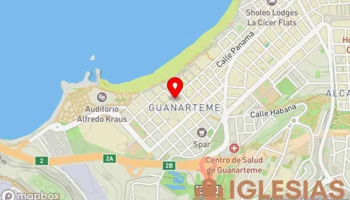 mapa de Obispado Diocesis de Canarias Iglesia católica en Palmas de Gran Canaria (las)