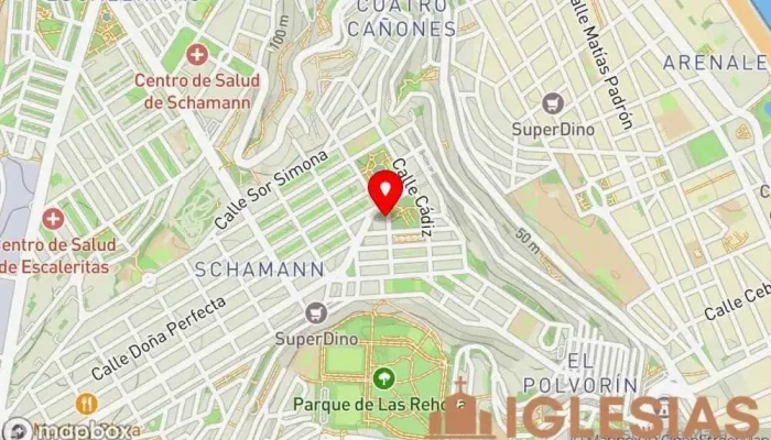 mapa de Obispado Diocesis De Canarias Iglesia en Las Palmas de Gran Canaria