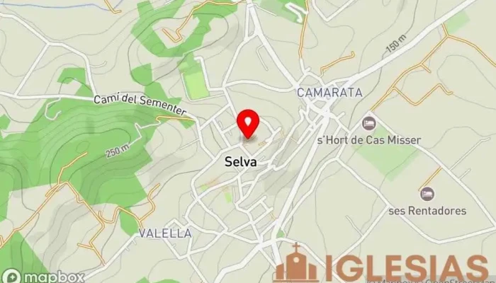 mapa de Oratori del Crist Rei Lugar de culto en Selva