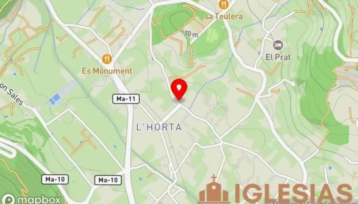 mapa de Parròquia catòlica de Mare de Déu de la Victòria Lugar de culto en Sóller