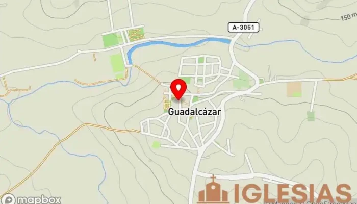 mapa de Parroquia católica de Nuestra Señora de Gracia Lugar de culto en Guadalcázar