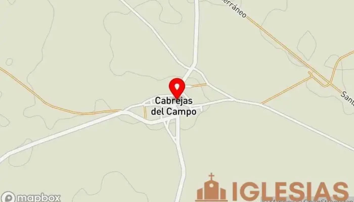 mapa de Parroquia católica de san Juan Bautista Lugar de culto en Cabrejas del Campo