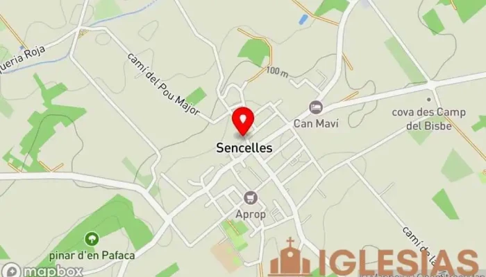 mapa de Parroquia católica De San Pedro Iglesia católica en Sencelles