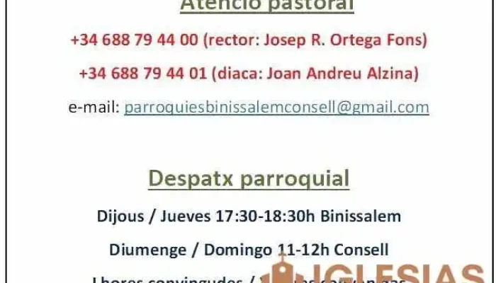Parroquia Catolica La Visitacio De La Verge Maria Del Propietario - Consell