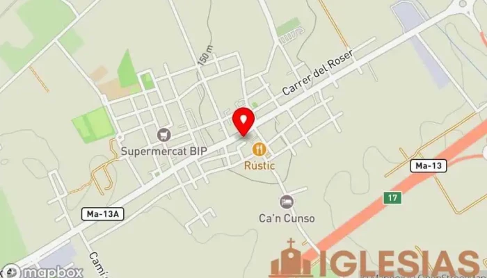 mapa de Parròquia catòlica La Visitació de la Verge Maria Iglesia en Consell