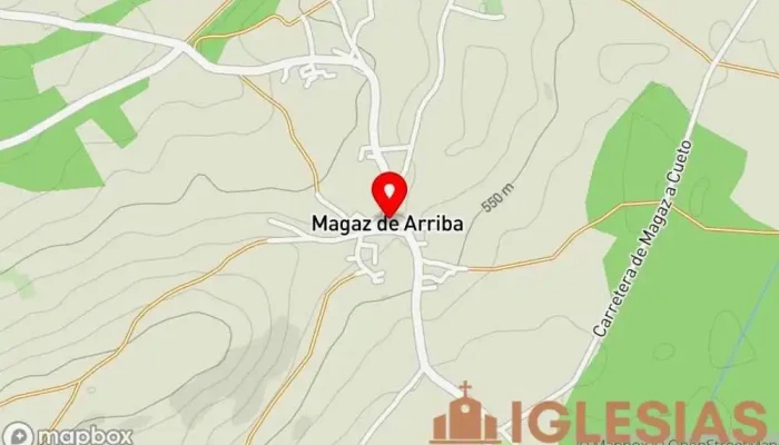 mapa de Parroquia católica San Pedro Apóstol Parroquia en Magaz de Arriba