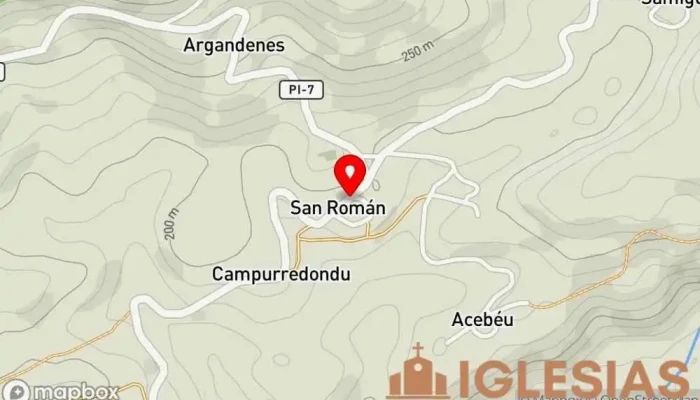 mapa de Parroquia católica San Román y Santa María de la Asunción de Villa Lugar de culto en San Román de Villa