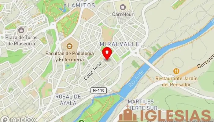 mapa de Parroquia Cristo Resucitado Parroquia en Plasencia