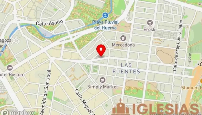 mapa de Parroquia de Cristo Rey - Zaragoza Parroquia en Zaragoza