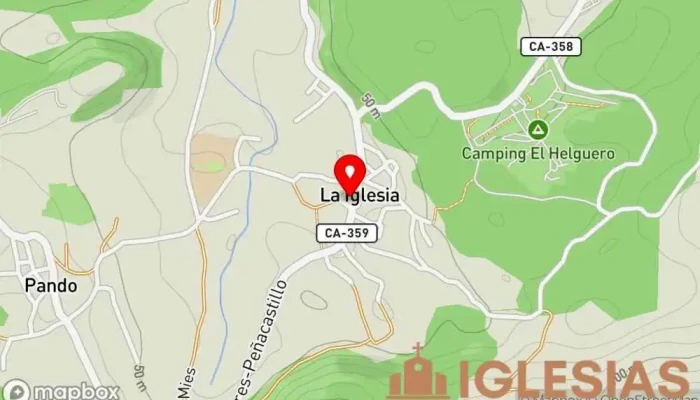 mapa de Parroquia de la Asunción de Nuestra Señora Iglesia en La Iglesia