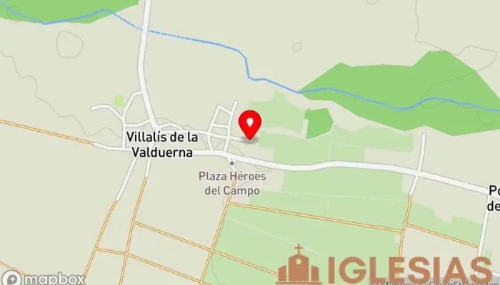 mapa de Parroquia de La Asuncion Iglesia en Villalís de la Valduerna