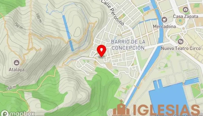 mapa de Parroquia de la Concepción Iglesia católica en Cartagena
