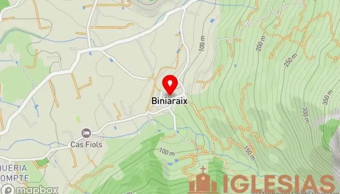 mapa de Parroquia de la Inmaculada Concepcción Iglesia en Biniaraix